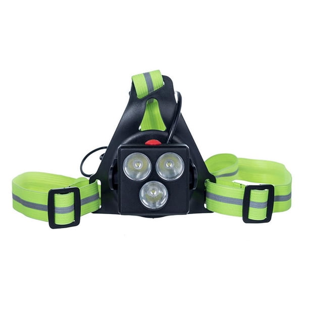 Correr Deporte Al Aire Libre Led Linterna Para Correr De Noche Luces De Advertencia Lámpara De Pecho Con Carga Usb Antorcha De Luz Blanca Yuarrent OD008264-00