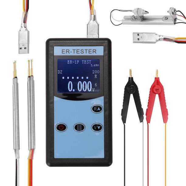 Probador de resistencia interna de batería de 0 01 mΩ ~ 200Ω Prueba de resistencia de voltaje de batería de cuatro hilos