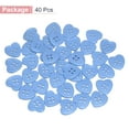 thumbnail image 3 of Uxcell 40pcs Heart Resin Sewing Button, 15mm 5/8" 4 Hole Sweater Buttons for Clothing Garment Knitting Crafts Decoration, Blue, 3 of 7