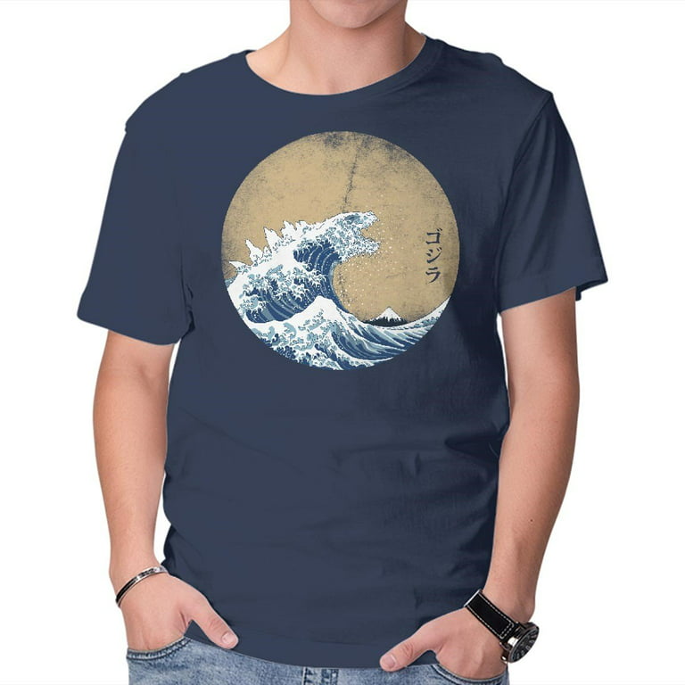 Pompeji Maleri vores TeeFury Men's Graphic T-shirt Hokusai Gojira - Culture | Wave | Navy |  Large - Walmart.com