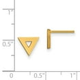 thumbnail image 3 of Real 14kt Yellow Gold Open Triangle Post Earrings; for Adults and Teens; for Women and Men, 3 of 3