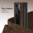 thumbnail image 3 of Allytechgroup Flip Leather Phone Case for Galaxy Z Fold 4, Kickstand Slim Fit Camera Lens Protector Shockproof Retro PU Leather Bumper Anti-Scratch Case for Samsung Galaxy Z Fold 4, Coffee, 3 of 7