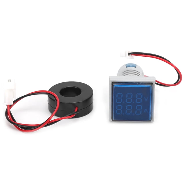 Voltmeter, Current Voltage Meter AC60-500V Voltage Range 2 In 1 Data Dual Display Amp Volt Gauge For Measure The Power Value Of The Equipment Red,Yellow,Blue,Green,White