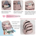 thumbnail image 4 of Backpack Large-Capacity Middle Elementary School Casual Bookbag Outdoor Travel bag Solid Color Daypack, 4 of 6