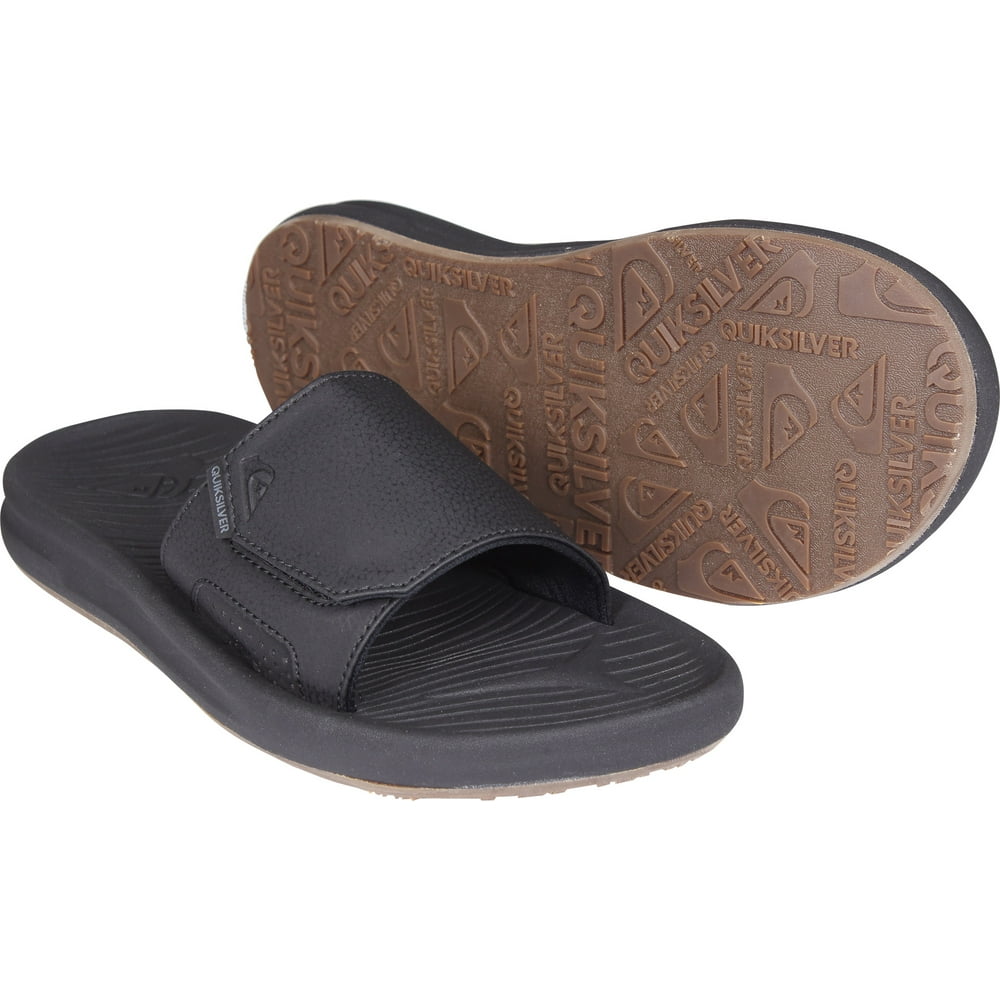 Quiksilver - Quiksilver Mens Travel Oasis Slide Sandals - Black/Brown ...