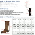 thumbnail image 5 of SheSole Women's Square Toe Western Cowboy Boots For Female Mid Calf Brown Size 5.5, 5 of 7