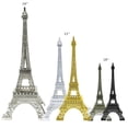 thumbnail image 2 of Estatua decorativa de la Torre Eiffel, 10 cm, aleación de metal plateado, 2 of 3