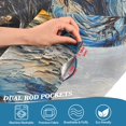 thumbnail image 4 of Yayeee Kitchen Valance Rod Pocket 54" x 18" Living Room Window Curtain, Swirling Starry Sky, 4 of 6