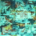 thumbnail image 1 of Ahgly Company Indoor Square Abstract Turquoise Blue Contemporary Area Rugs, 7' Square, 1 of 4