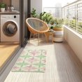 thumbnail image 4 of Yayeee Doormat for Inside 20"x32" Absorbent Low-Profile Washable Non-Slip Rubber Backed Entryway Rug, Beige Symmetrical Stars, 4 of 8