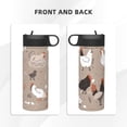 thumbnail image 3 of Honeii Chicken Print 18 oz Insulated Water Bottle with Straw Lid, Stainless Steel Sports Water Bottles, Double Walled Vacuum, Leak Proof, 3 of 8