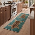 thumbnail image 6 of GENIMO 6'x9' Area Rug for Living Room, Washable Non Slip Soft Animal Print Rug for Bedroom Dining Room Home Office, Teal, 6 of 7