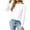 White, variant on IROINNID Polyester Long Sleeve T Shirt for Women Comfortable Deep Round- Neck Solid Button Blouse Shirt Top,White