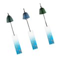 thumbnail image 3 of Traditional Japanese Cast Iron Wind Chime Bells Set of 3, Furin Decor for Outdoor Garden & Home, 3 of 5