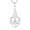 White, variant on Women Necklace,925 Sterling Silver Irish Celtic Claddagh Love Heart Pendant Necklace with 5A Cubic Zirconia