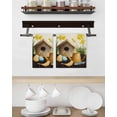 thumbnail image 3 of Spring Kitchen Dish Towels for Drying Dishes Set of 3, Farmhouse Birds Cages Eggs Botanical Flowers Waffle Weave Microfiber Hand Tea Bathroom Towels Quick Dry & Absorbent Towel 15.7x23.6, 3 of 7