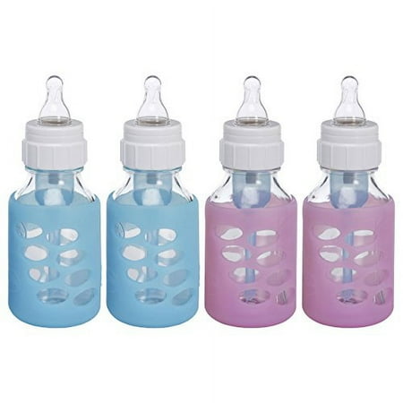 Dr. Brown's Protective Bottle Sleeve (4 oz.), 4 Pack - Blue/Pink