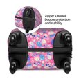 thumbnail image 2 of JUNZAN Skull Blue Flower Print Washable Luggage Cover - Fashion Suitcase Protector Fits 18-32 Inch Luggage (without luggage), 2 of 5