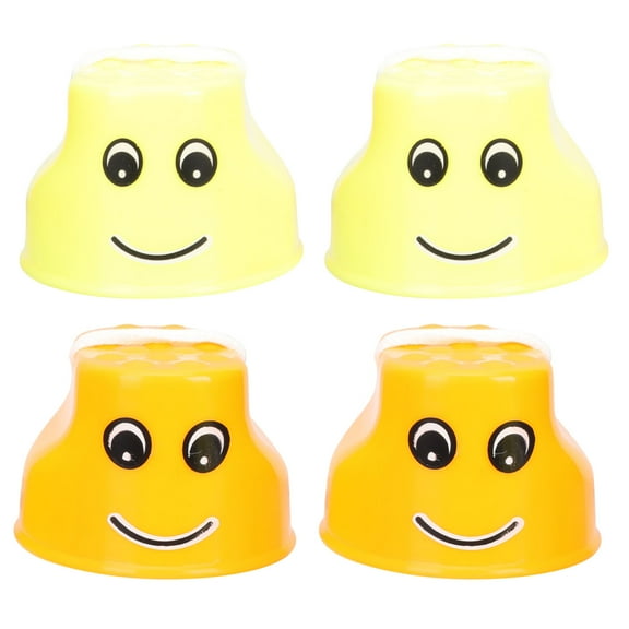 ELAYARD 4-Pack Orange Plastic Stilts for Kids Balance Training and Motor Skill Development Exercise