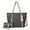 Charcoal Blush, variant on MKF Collection Women's Koeia Vegan Leather Tote Bag, Wristlet Wallet, and Keyring 3 Piece Set by Mia K