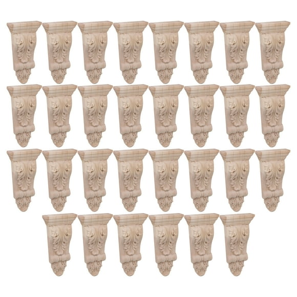 Wood Carved Corbel Column for Door Surround 3.15" x 0.98" x 6.3" F46 Pack of 30