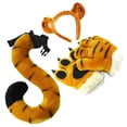 thumbnail image 4 of 1 juego de accesorios para disfraz de tigre, diadema con orejas de animal, guantes y cola., 4 of 7