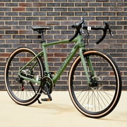 Ozark Trail 700C G.1 Explorer Drop Bar Gravel Bike, Small Frame, Fits Riders 51 - 55, Green, Adult, Unisex
