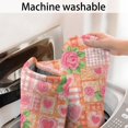 thumbnail image 5 of Pioneer Flower Floral Print Pattern Bathroom Rugs Mat, Non Slip Microfiber Bathroom Rug with Rubber Backing, Soft Mats for Bathroom Floor Tub Shower, 17"x27", 5 of 5