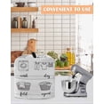 thumbnail image 4 of Laundry Room Stand Mixer Dust Cover with Storage Pocket & Handles,Cartoon Wash Dry Fold Repeat Simple Lines Art Fits All Tilt Head & Bowl Lift Kitchen Appliance Cover Accessories,4.5-5 Quart, 4 of 6