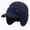 Dark blue, variant on Men's autumn and winter new knitted woolen hat men's velvet thickened cycling flip-up cold hat Baotou pullover hat wholesale