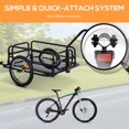 thumbnail image 6 of Convenient Folding Bicycle Cargo Storage Cart And Luggage Trailer With Hitch - Black, 6 of 12
