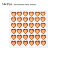 thumbnail image 3 of Uxcell 144 Pcs Heart Rhinestone 10mm Self Adhesive Gems Stickers Jewelry Stickers for Arts & Crafts, DIY Orange, 3 of 6