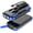 Blue, variant on 40000mAh Solar Power Bank Orange, Portable Charger 20W PD Fast Charging, Solar Charger Power Bank W/4 Built-in Cables & 9 Charging Ways, Waterproof Dual LED Flashlights for Camping Hiking