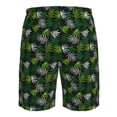 thumbnail image 6 of Kdxio Tropical Leaves1 Pattern Mens Casual Shorts - Drawstring Summer Beach Sports Shorts for Men, 6 of 9