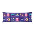 thumbnail image 2 of ABPHOTO Night Sky With Owls Body Pillowcase Pillow Cover Pillow Protector Two Sides Printing 20x60 inch, 2 of 2