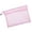 Pink, variant on White Dual-Compartment Mesh File Folder With Zipper For A6 Test Papers And Stationery Clear View Window