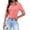Coral, variant on Zeagoo Button Up Shirt Women Collared Shirts Fitted Buttoned Down Blouse Fitted Tops