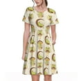 thumbnail image 1 of Disketp Frogs para Vestido de Manga Corta para Mujeres, Vestidos de Verano para Mujeres, Casual y Holgado para la Playa, 1 of 6