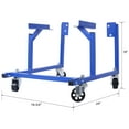 thumbnail image 3 of Heavy Duty Steel Construction Blue 3" Wheels Storage Hardware Included Engine Cradle Stand for Small Block Ford - 1000 LBS Capacity Easy Assembly and Maneuverability, 3 of 12