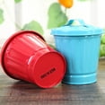thumbnail image 3 of Large Capacity Desktop Trash Can with Lid - Bucket Shape, Stainless, Leakproof Garbage Storage, Coated, Large Opening, Waste Bin, Household Supplies, 3 of 8