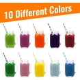 thumbnail image 3 of Genreeen Paper Straws Disposable - 200 Pack - Durable & Non-Soggy Striped Paper Straws for Drinking in 10 Colors - 100% Biodegradable & Eco-Friendly for Parties, Events, Crafts & Everyday Use, 3 of 8