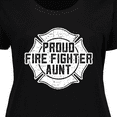 thumbnail image 4 of Inktastic Proud Firefighter Aunt WHT Women's Plus Size T-Shirt, 4 of 5