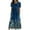 169# Royal Blue, variant on UoCefik Spring Dresses for Women 2025 Short Sleeve Round Neck Church Dresses Pleated Knee Length Dress with Pockets Curvy Dress Dark Blue L