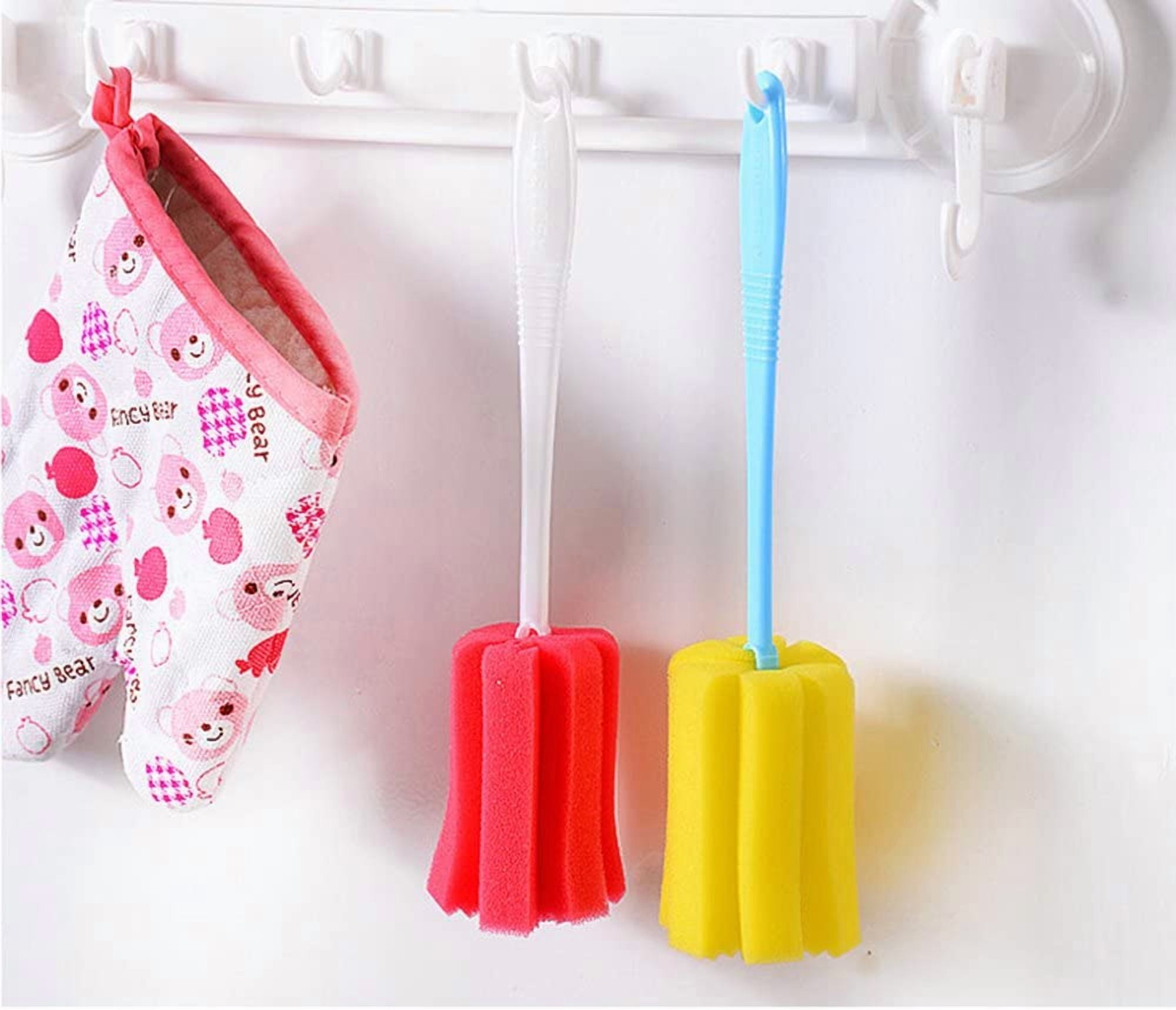 ABPETE 10-Pack Multi-Use Sponge Cleaning Brushes ,Flexible Bottle & Thermos Cleaning Tools with Long Handles for Mugs, Tumblers & Hard-to-Reach Areas