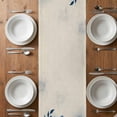 thumbnail image 6 of Blue Ombre Floral Table Runner - 36 Inch Long, Kitchen Dining Table Runner Dresser Scarves, Spring Elegant Flowers Beige Rustic Farmhouse Decor for Coffee Tables Wedding Party Banquet, 6 of 8