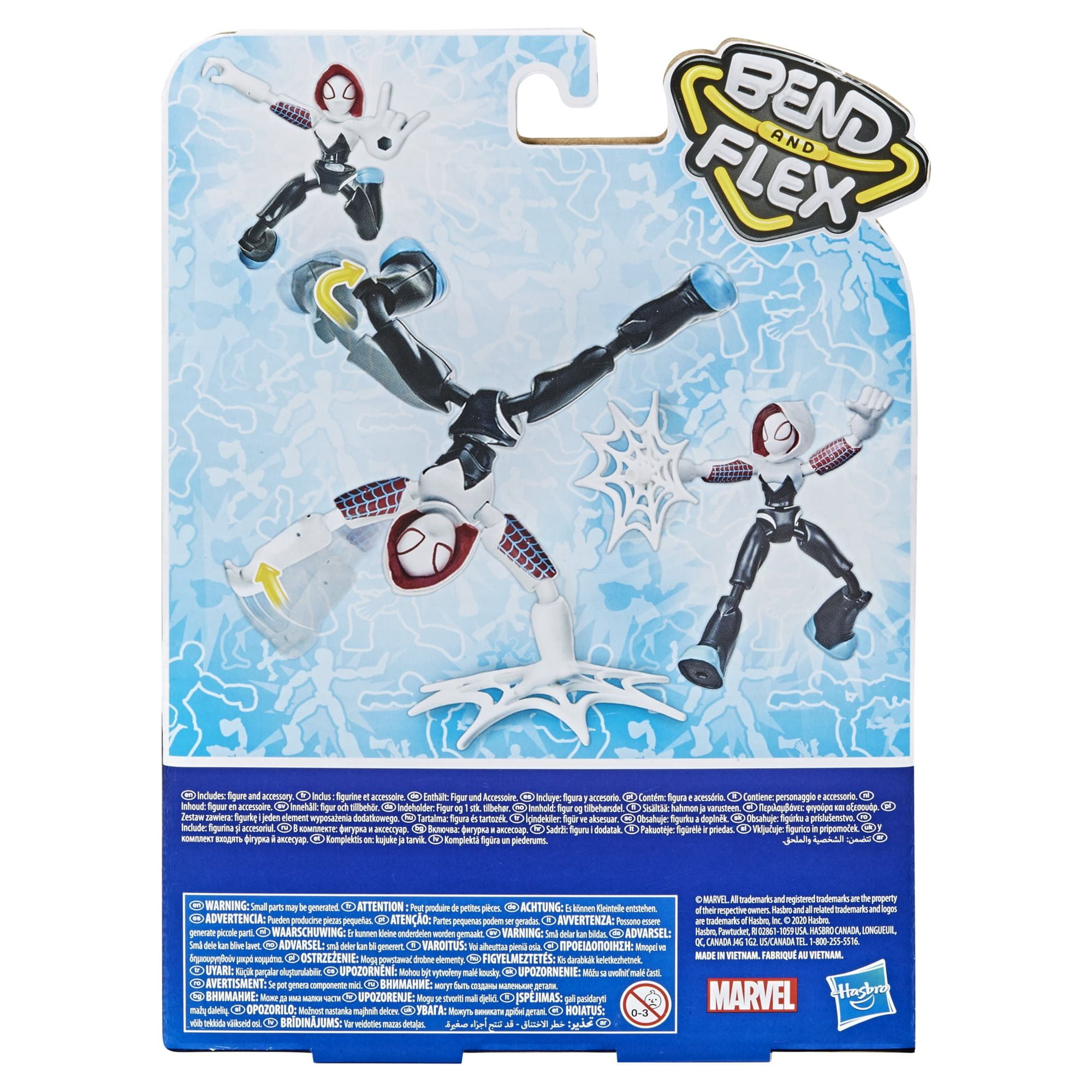 Marvel Spider-Man Bend and Flex 6-In Ghost-Spider, with Web Accessory