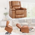 thumbnail image 2 of IdealHouse Electric Power Lift Recliner Chair, PU Leather Power Lift Recliner with Heat & Massage, Remote Control, 2 Side Pockets, Fatigue Relief, Heavy Duty Lift Chair, Rustic, 2 of 9