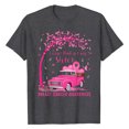 Bvofar breast cancer awareness shirts for women pink ribbon tees car