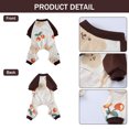 thumbnail image 3 of Pijamas para perros pequeños, mono suave para cachorros y gatos, ropa cómoda para mascotas (café), 3 of 7