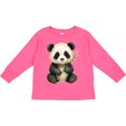thumbnail image 3 of Inktastic Adorable Panda with Bamboo Illustration Boys or Girls Long Sleeve Toddler T-Shirt, 3 of 5